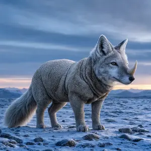 Arctic fox + Rhinoceros